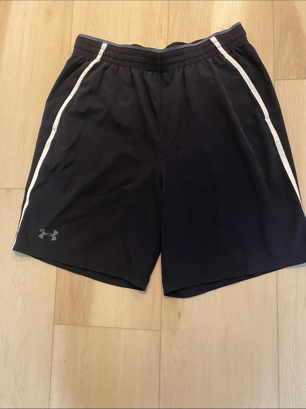 Under Armour Men’s Black Shorts with White Side Trim
